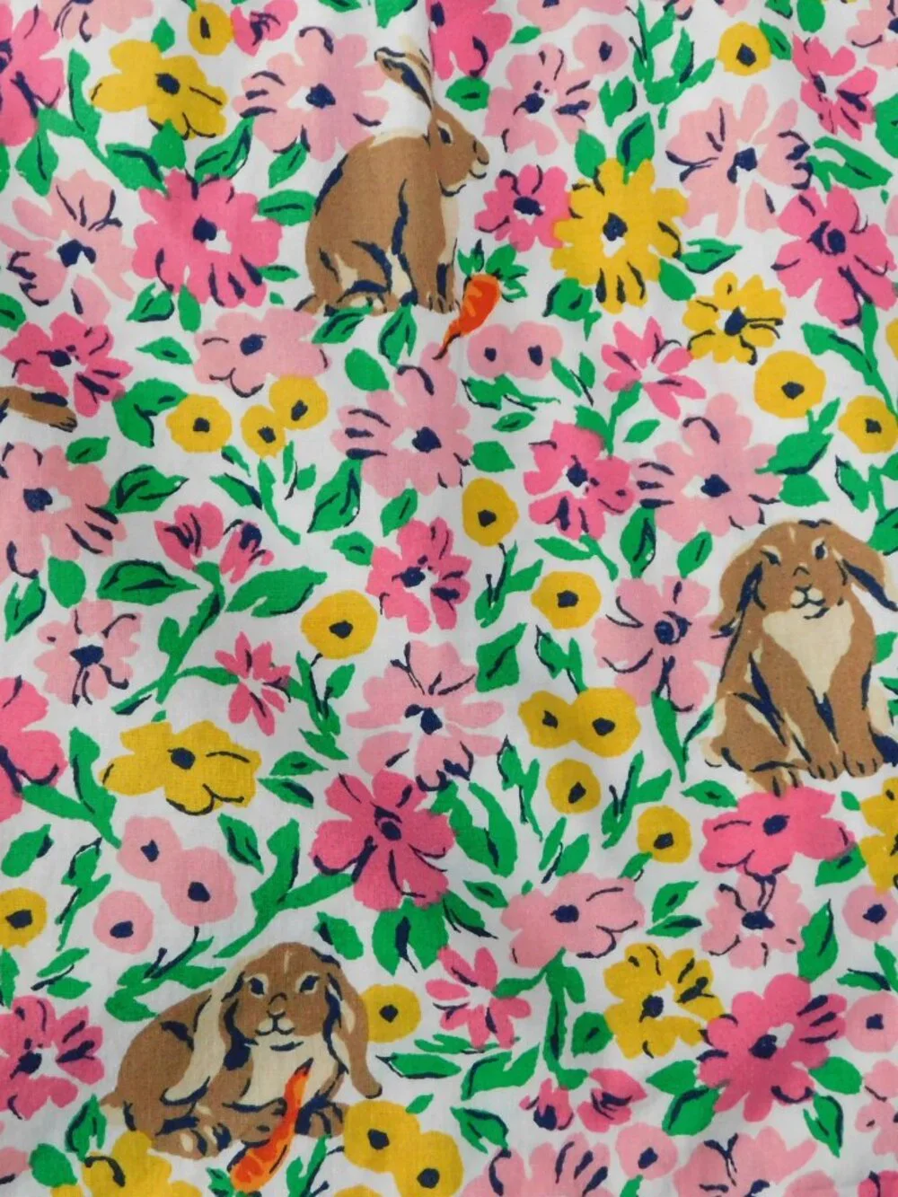 Printfresh Bunny Trail In Spring Meadow Short Sleeve Pajama Top | VGUC | Large